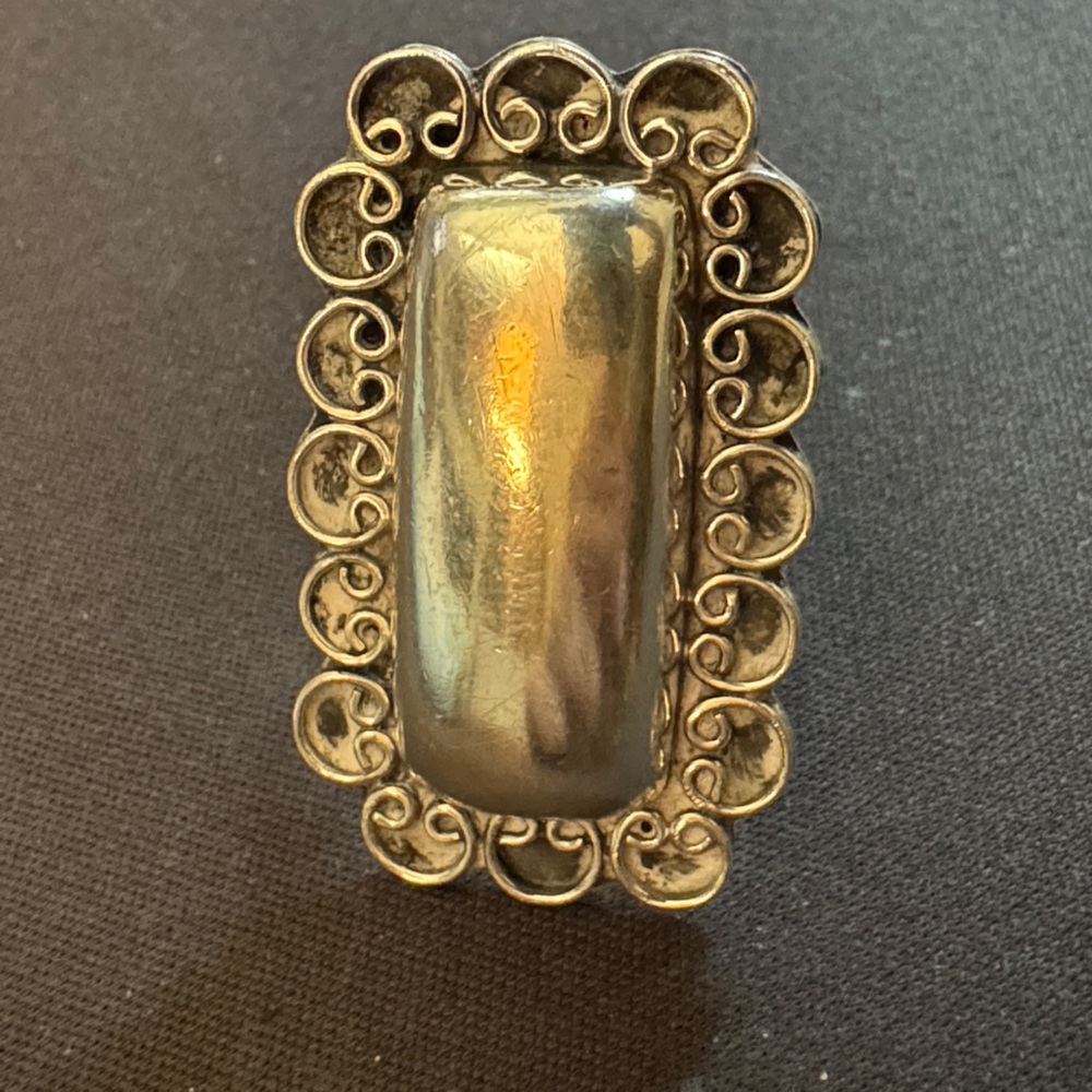 Elegant Mexican Silver Statement Ring - image 5